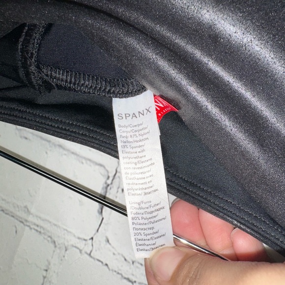 Spanx Faux Leather Moto Leggings - Picture 5 of 9